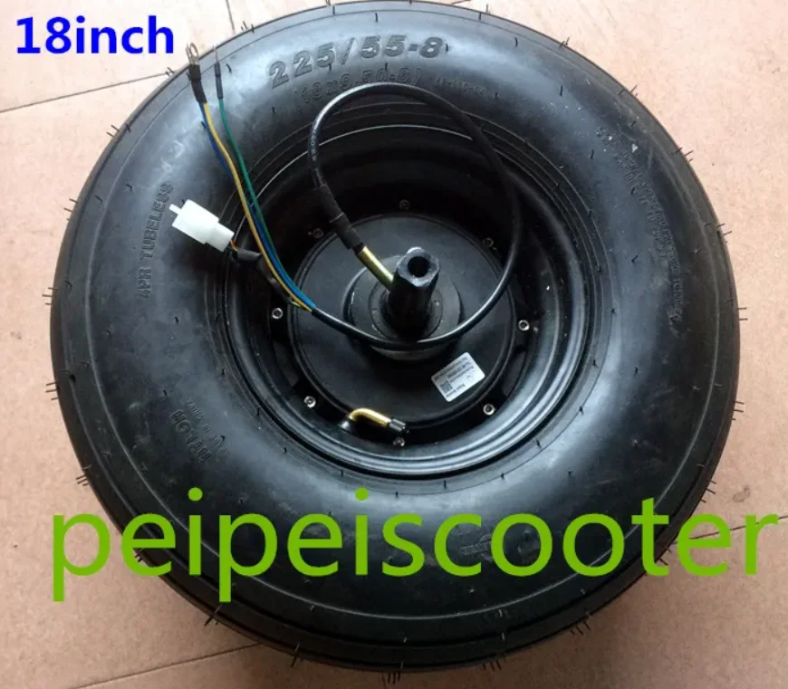 18inch 18 inch 18*9.50-8 tyre widen 450w to 1000w brushless no-gear dc hub motor with disc brake phub-88