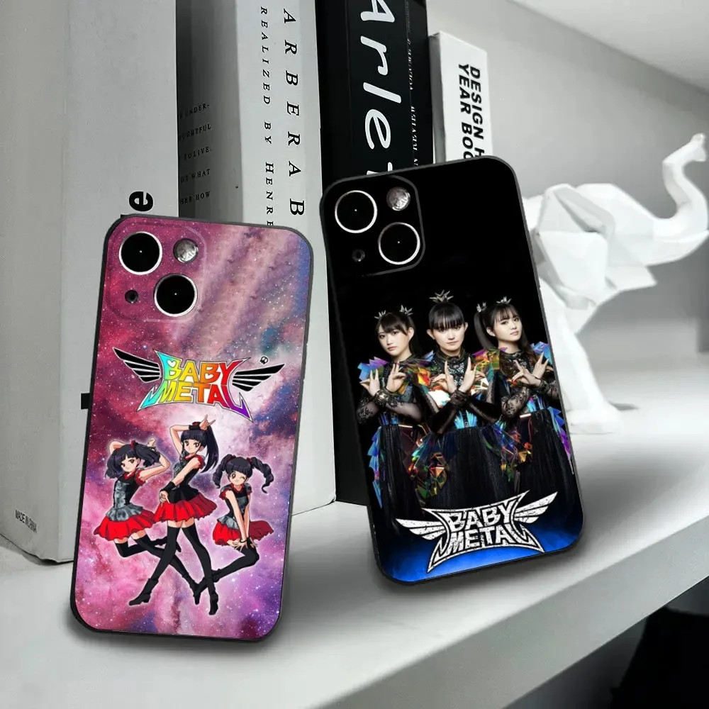 Singer Band B-Babymetal Phone Case For iPhone16,15,14,13,12 Mini 11 Pro XR,X,XS,MAX 7,8 Plus Silicone Cover Soft Black