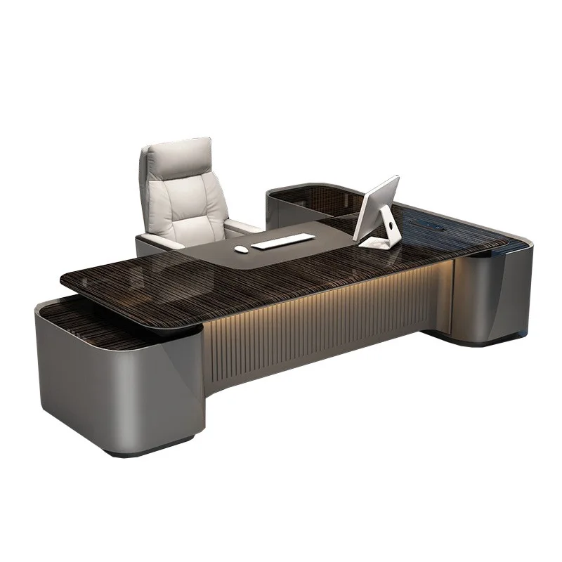 CX high-end boss table, light luxury high-end desk, leading president, Hyundai, baking paint, chairperson, class