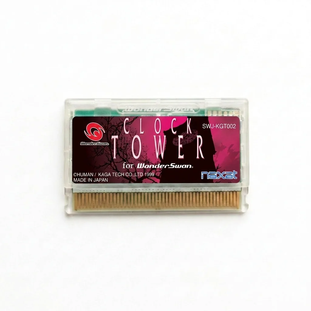 Clock Tower WonderSwan Color SwanCrystal Game Cartridge FRAM Permanent Save Battery-Free Retro Survival Horror Repro Card WS WSC