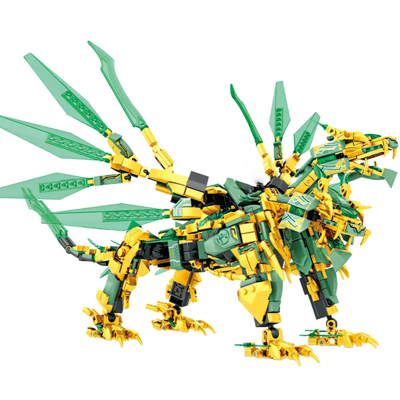 2024 New Ninja Masters Spinjitzu Mech Two Headed Dragon Robot Figure Building Blocks Kit Bricks Classic Movie Model KidsToy Gift