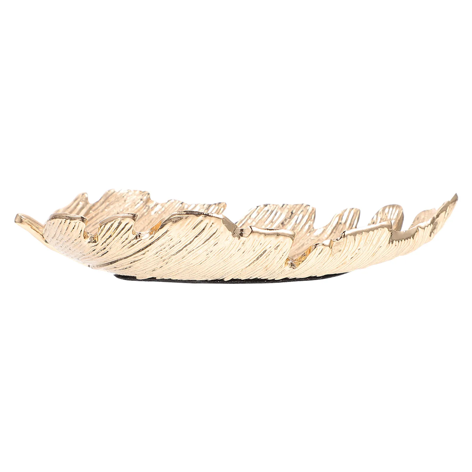 

Golden Leaf Jewelry Tray Elegant Desktop Storage Tray for Rings Earrings Cosmetics Home Office Dorm Decorative Organizer