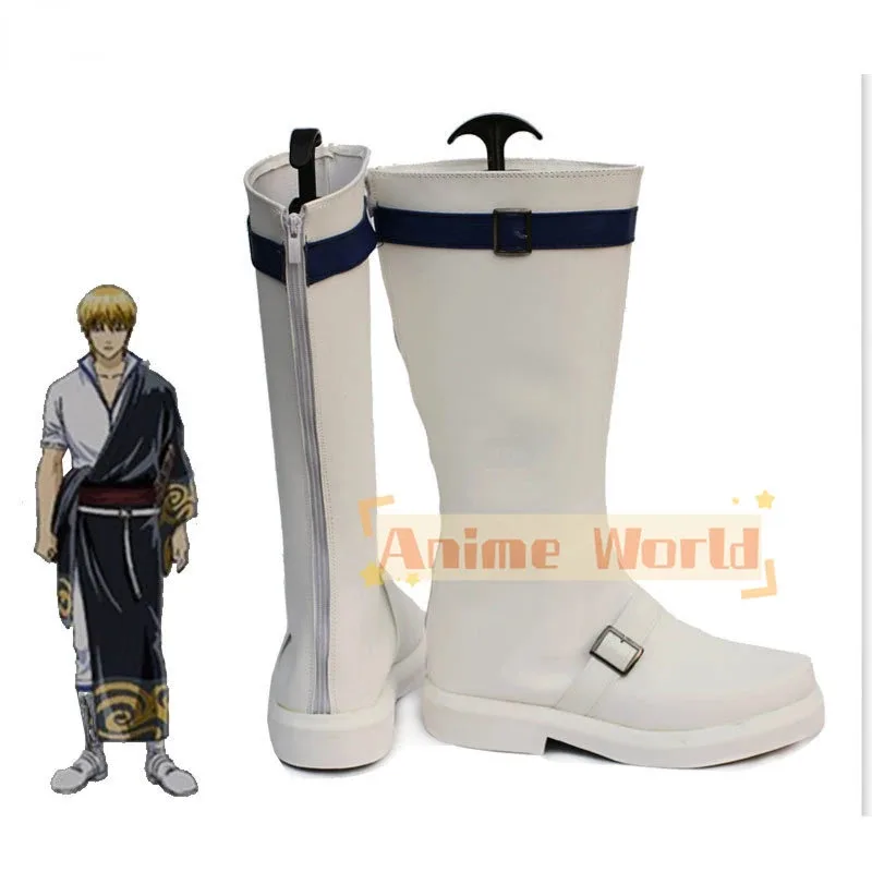 

Sakata Gintoki обувь для косплея Хэллоуин карнавальные ботинки аксессуары реквизит для косплея на заказ