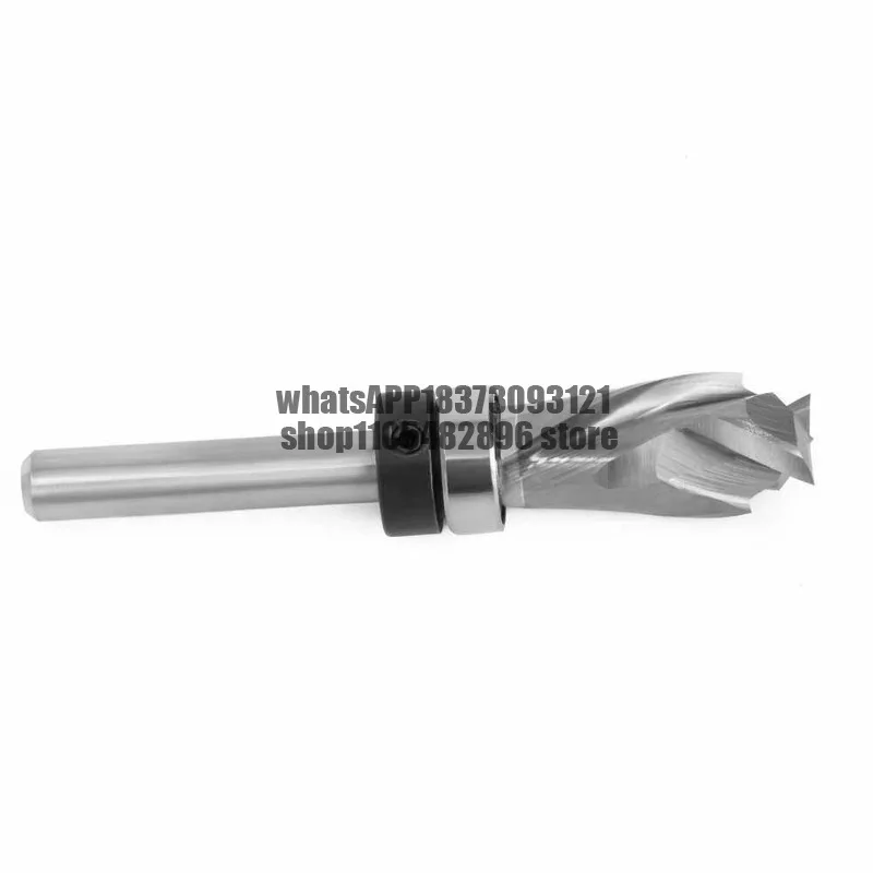 Integral alloy small handle compound trimming knife double helix tool engraving slotting end mill