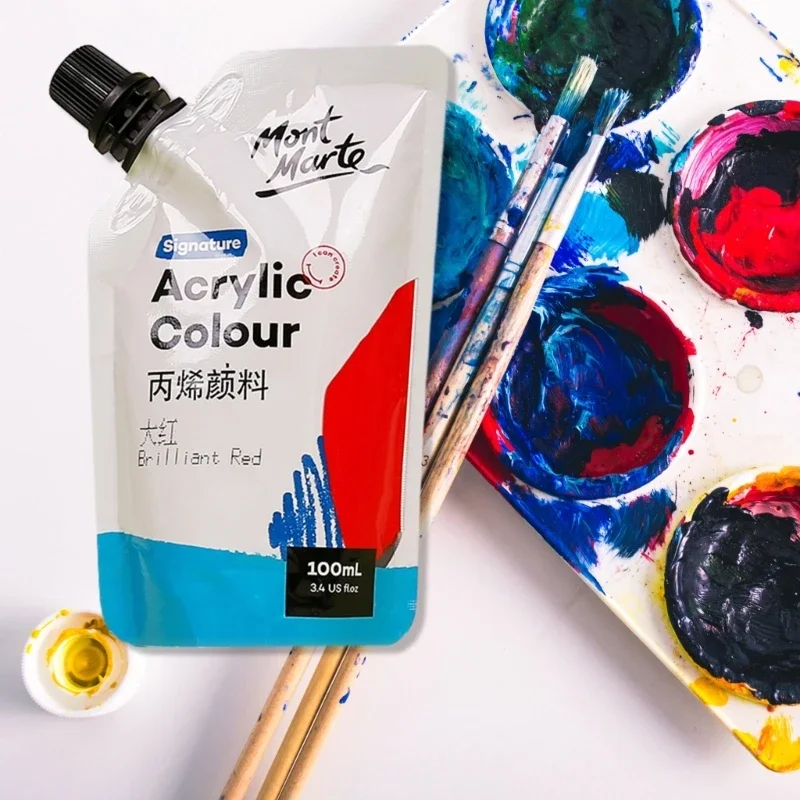 100ml Colorful Acrylic Paint Bag 11 Colors Acrylic Paint Pouches Non Fading Non Toxic Acrylic Paints For Artists Beginners