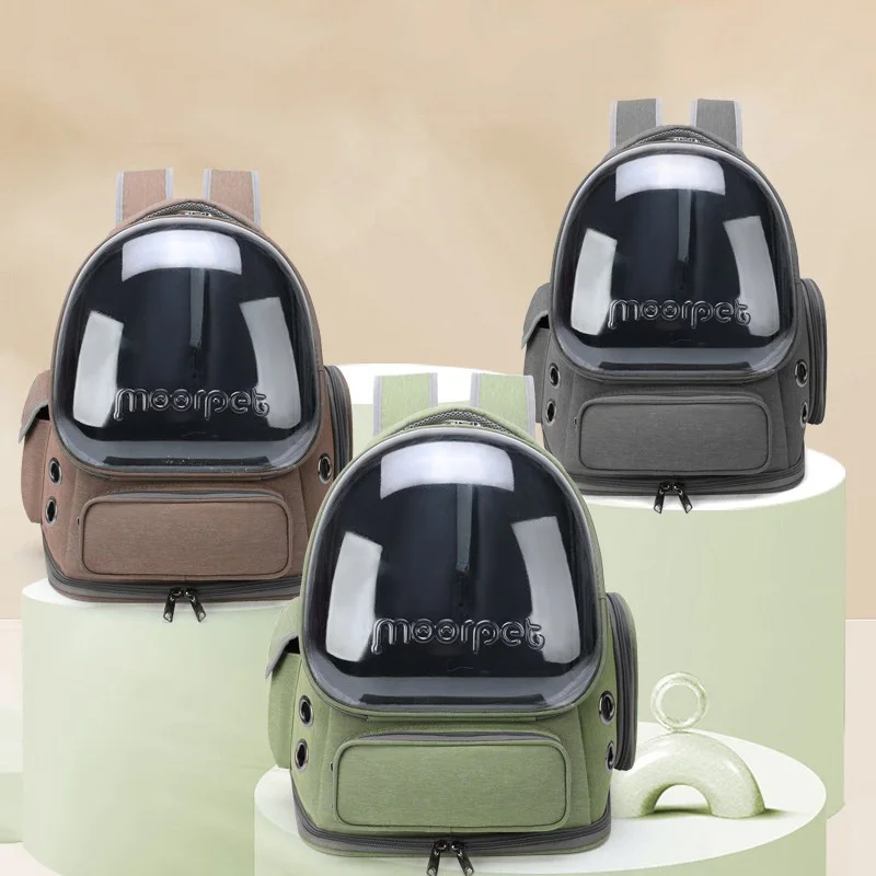 

Transparent pet cat tote bag outdoor travel backpack cat dog breathable cat tote bag pet supplies.