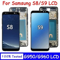 100% Testé Nouveau Pour Samsung S8 G950 G950F SM-G950FD LCD Écran Tactile avec Cadre Pour Samsung S9 G960 Affichage SM-G960F