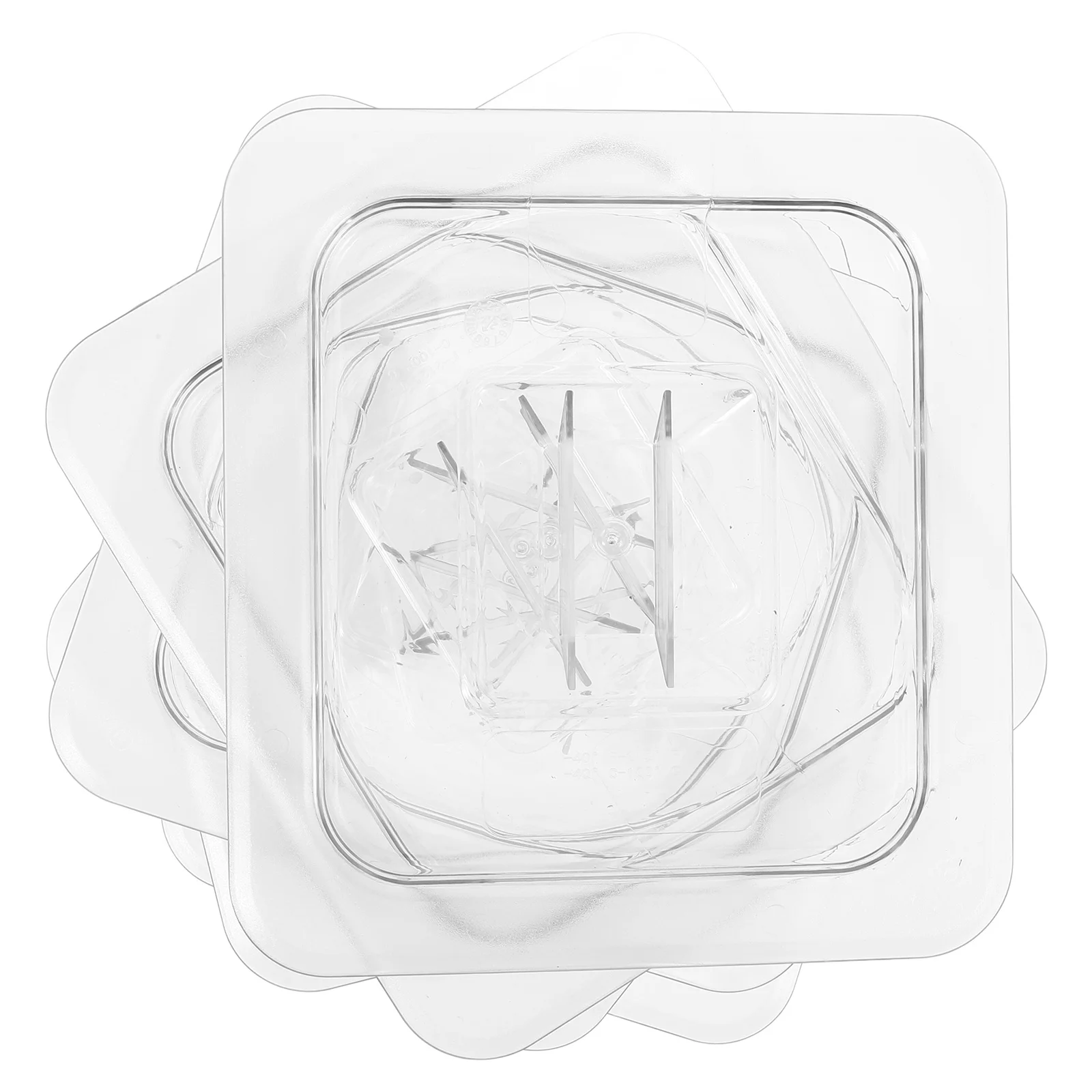 

6Pcs Transparent Reusable Plastic Food Pan Lids Handle Durable Hotel Restaurant Food Cover Universal Pan Lid Universal Lid