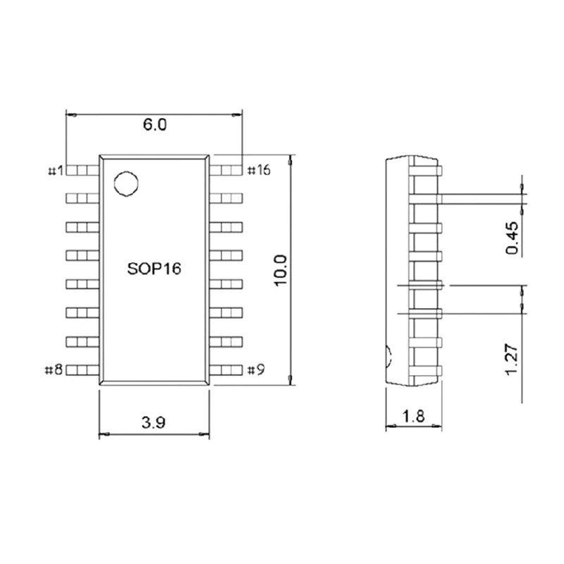 IC Test Socket Narrow Body SOP16 To DIP16 Burning Socket Programming Socket IC Test Socket