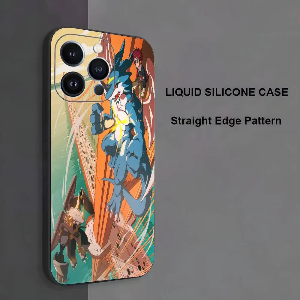 Чехол для телефона с рисунком D-Digimon для iPhone 17,16,15,14,13,12,11, Pro Max, XS, XR, SE, Mini,8,7, мягкий силиконовый черный чехол