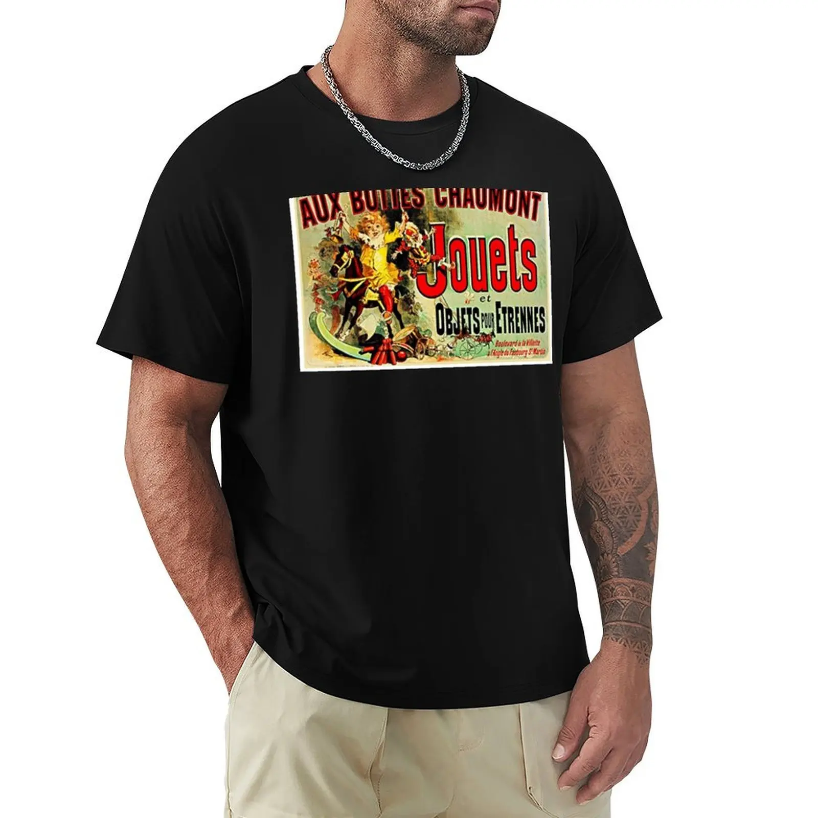 Póster Friends, Juguetes y Objetos para Regalos, Póster de Arte Francés, Camiseta Aux Buttes Chaumont, Camiseta Resistente para Trabajo