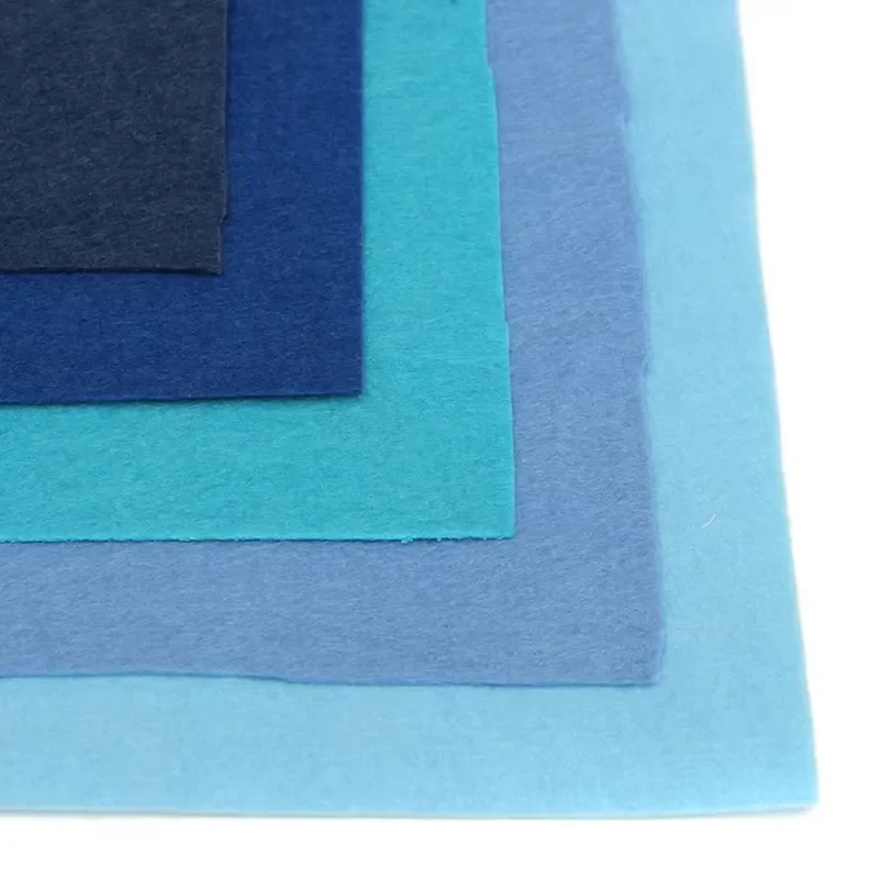 Assorted Color Felt Fabric Squares Breathable DIY Sewing Craft Sheets for School Projects Patchwork Wedding Bag Decoration