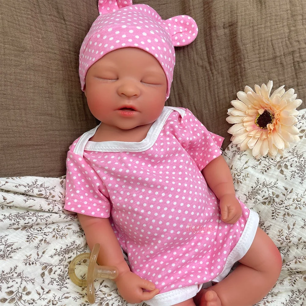 50cm Handmade Flexible Full Silicone Reborn Girl High Simulation Visible Veins Weighted Neweborn Doll for Emotional Support