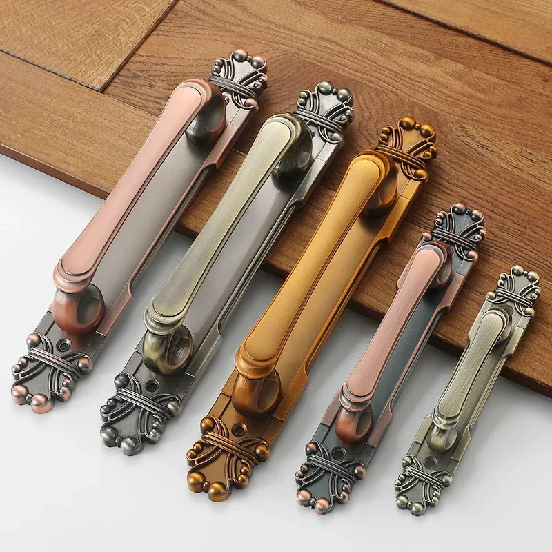 

Antique Copper Sliding Barn Door Handle, Vintage Surface Mounted Pull for Wooden & Opposite Doors, Classic Rustic Farmhouse Door