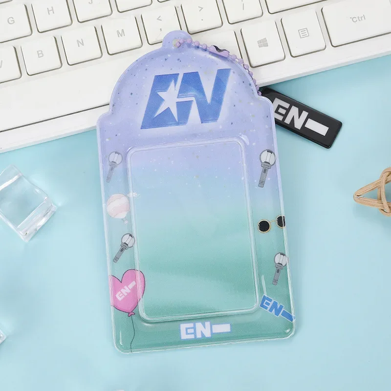 

ENHYPENS Cartoon Pattern Card Protector Portable Keychain Card Case Popular Character Collectible Merch Daily Necessities