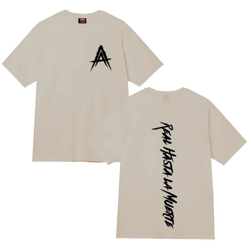 مغني الراب أنويل AA ريال Hasta La Muerte تي شيرت Harajuku موضة قصيرة الأكمام تي شيرت رجالي إمرأة تي شيرت رياضي عالي الجودة