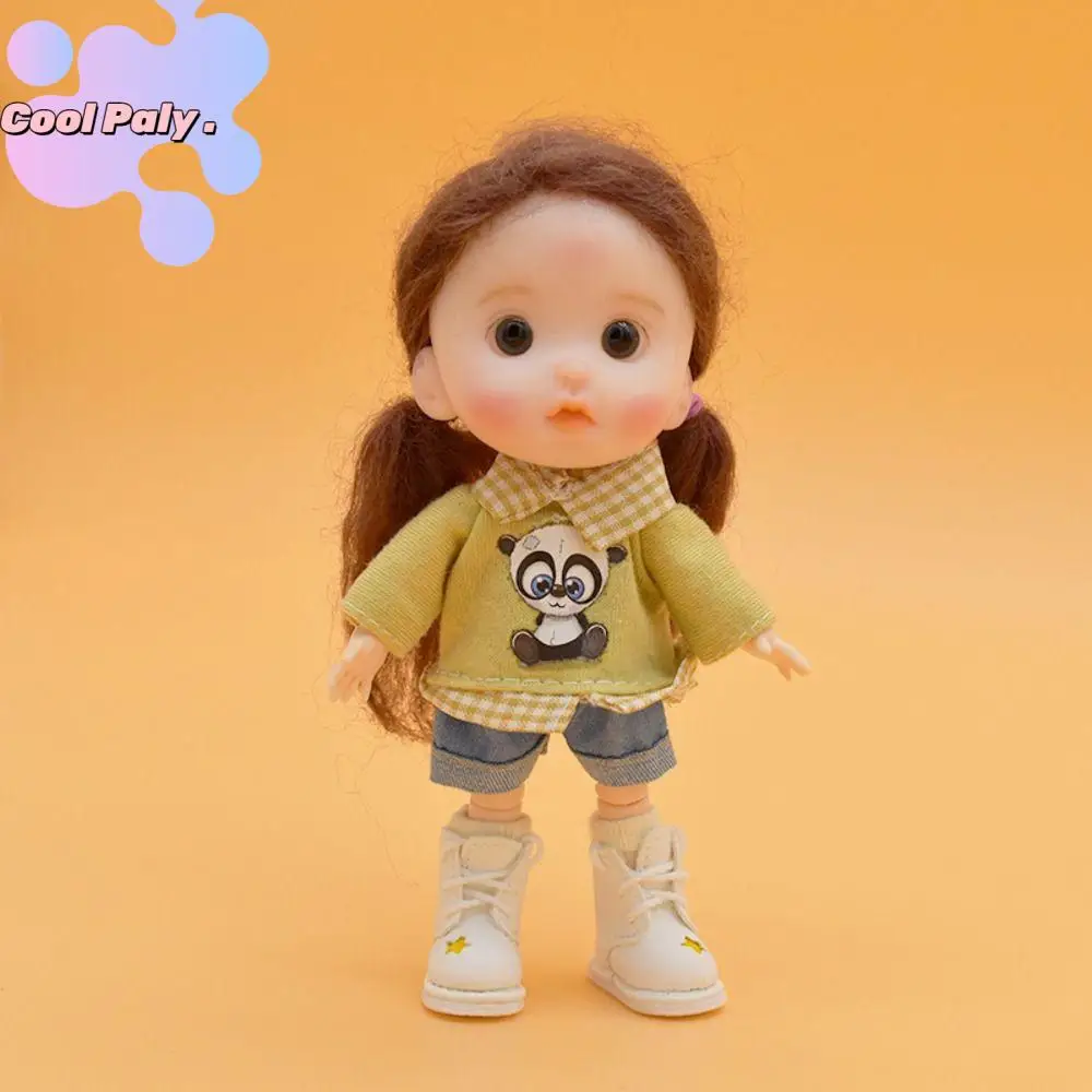 

1 Pair Mini Obitsu 11 Doll Boots Star Pattern High-top 1/8 Bjd Doll Leather Shoes PU Leather Obitsu 22/24 1/8 Bjd Doll Boots