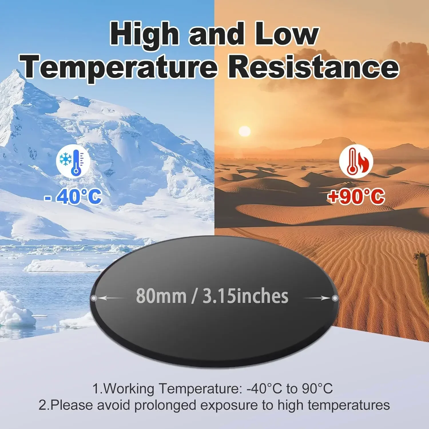 Universal Car Suction Cup Adhesive Dashboard Mount Pad Base for Navigation GPS Brackets 80mm Round Car Mobile Phone Holder Stand