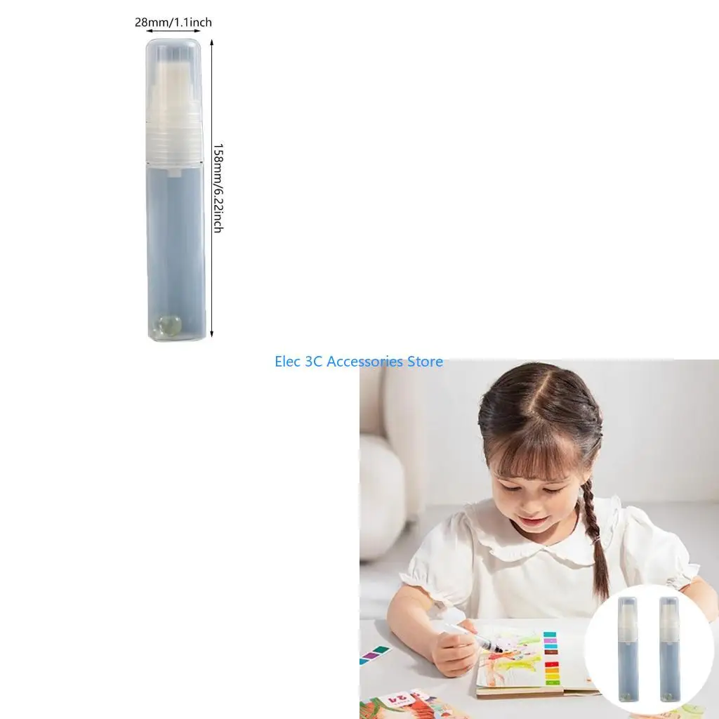 Y51A 2 Pcs 15mm Refillable Acrylic Paint Markers Empty Acrylic Markers