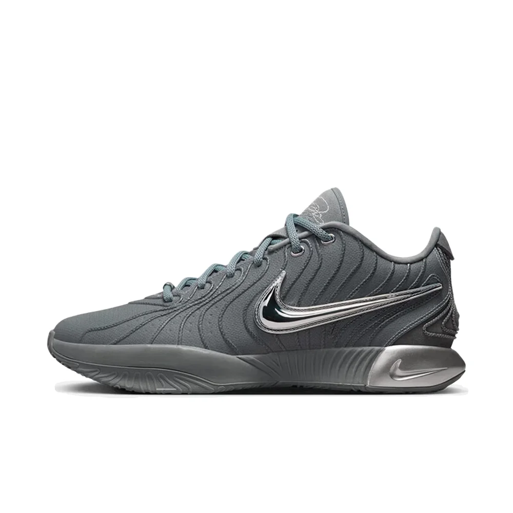 

Nike Lebron 21 Zoom Stylish and versatile mid-top basketball shoes Unisex design Silver-gray HF5352-001