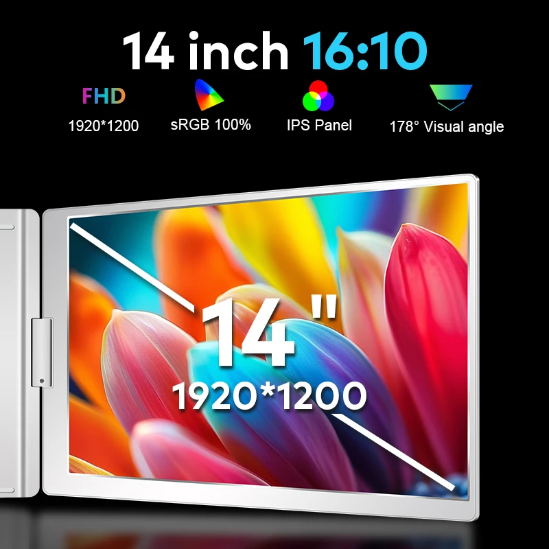 

2026 New Hot Selling FOPO S688 Pro Plug And Play 1080P 100% SRGB Portable Monitor