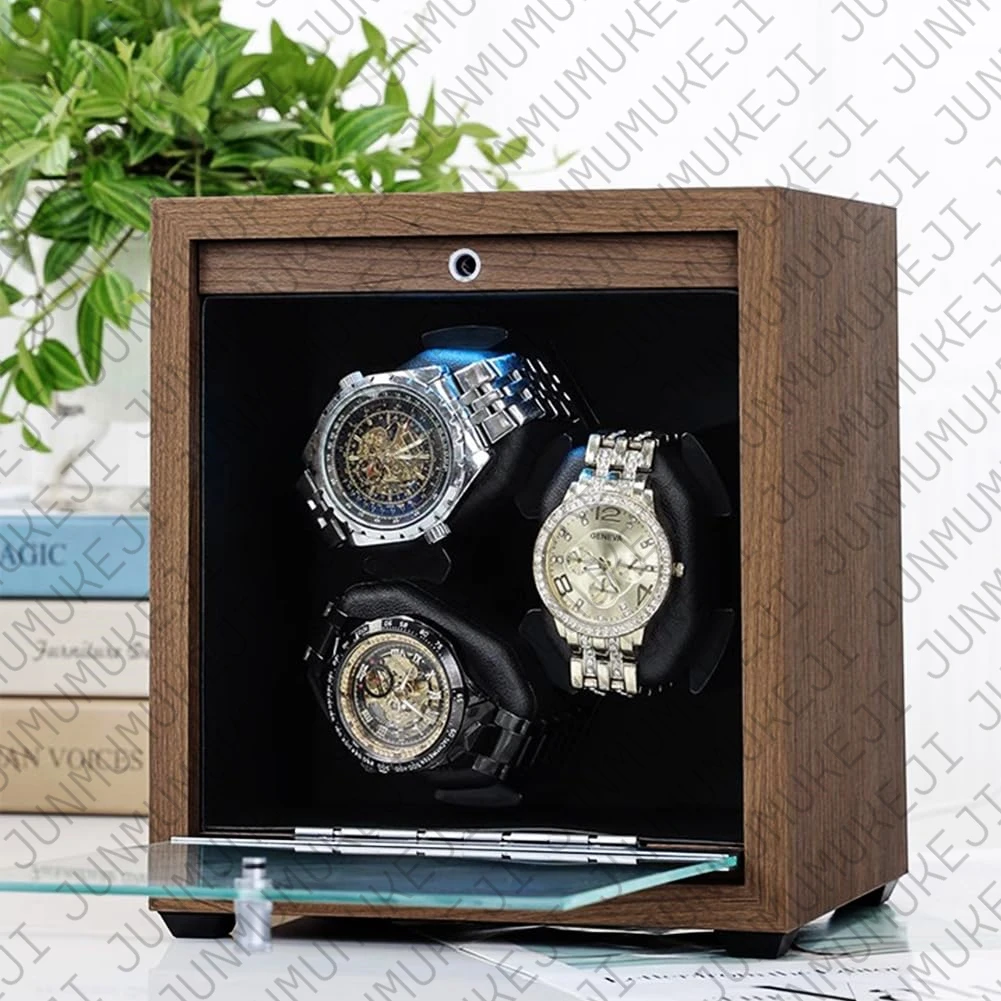 3 Slots Watch Winder for Automatic Watches Storage Box Automatic Winder Use USB Cable Mabuchi Mute Motro