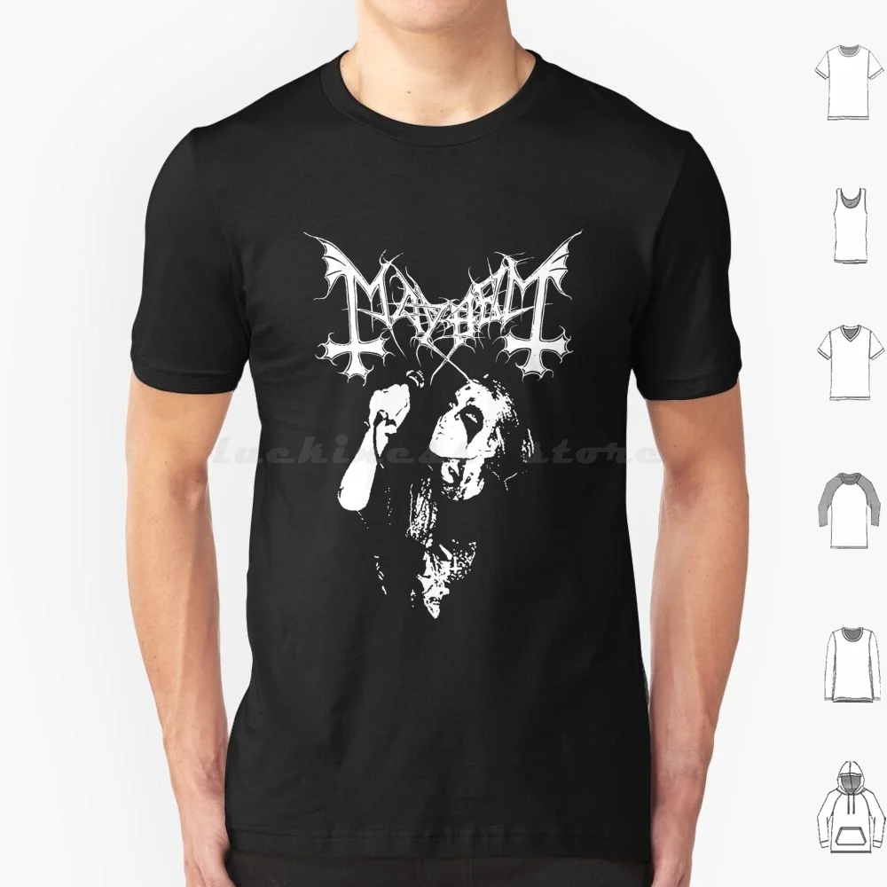 Mayhem-Norway Band-Original Logo-Fanart In Memory Of Per Yngve Ohlin-Dead T Shirt Big Size 100% Cotton Mayhem Mayhem Logo