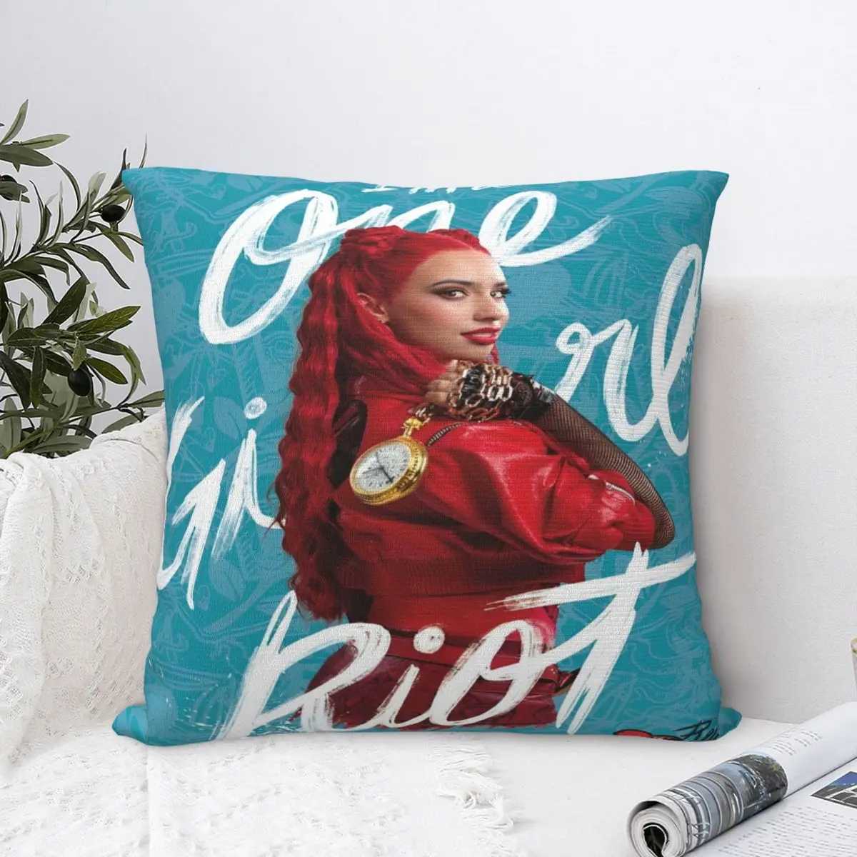 Descendants 4 The Rise Of Red Pillow Cover Printing Fabric Cushion Cover Gift Throw Pillow Case Cover Home Zipper Multi Size