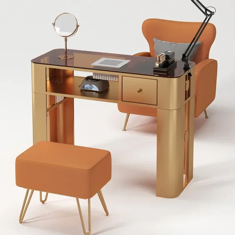 

Arcylic Manicure Salon Table Nail Cosmietic Desk Professional Beauty Salon Equipment Aesthetic Furniture Tavolino Per Unghie