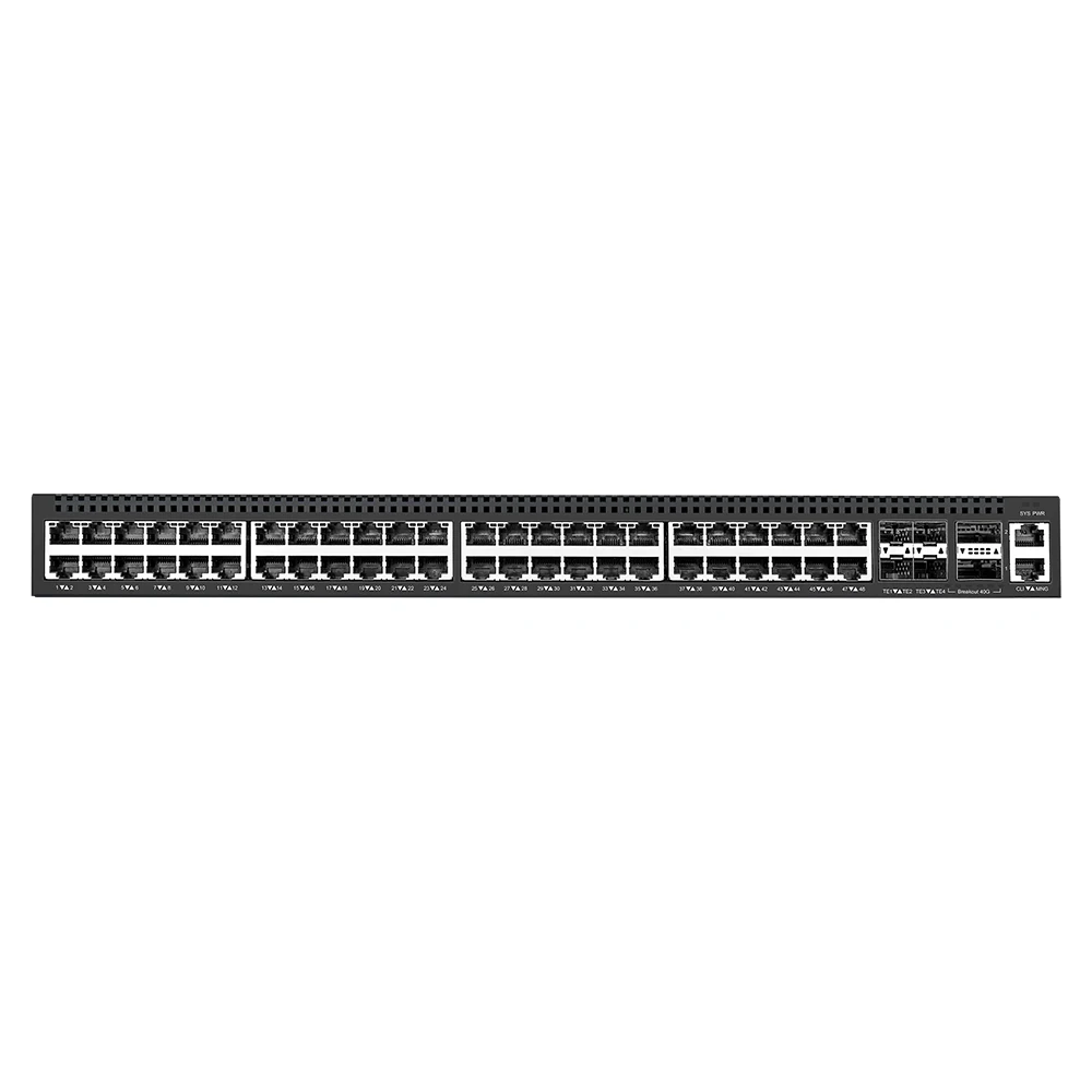 48-Port 2.5G + 4x10G SFP+ + 2x40G QSFP+ Managed Switch, Layer 2+/3 Lite, Rack-Mountable