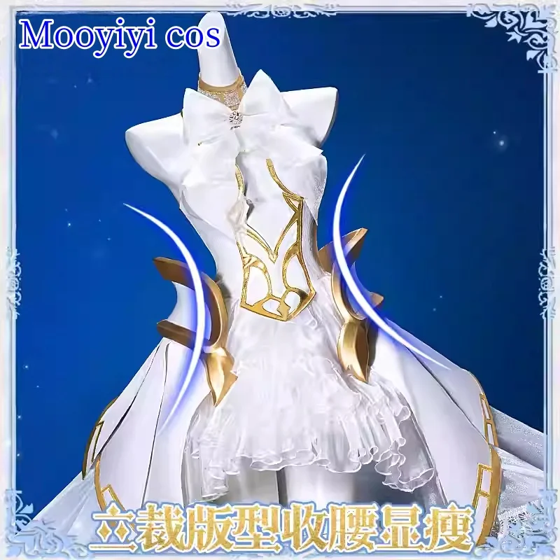 2026 Halloween Christmas Role Playing S-XL white Dress Game Date a live 2026 Newly Mooyiyi cos Tobiichi Origami Cosplay Costume