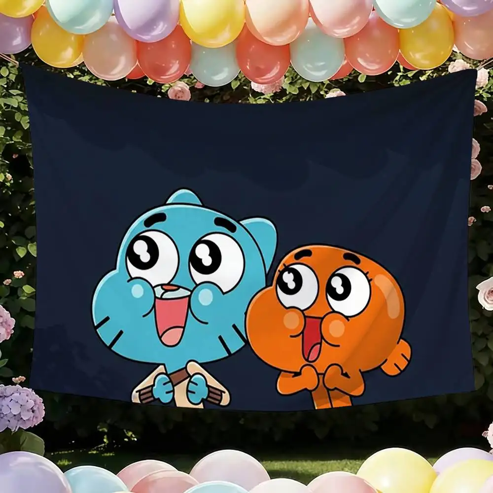 ANIME T-The A-Amazing World of GumballS Flags Wall Hanging Tapestry Outdoor Garage Room Decorative flag Background Blanket