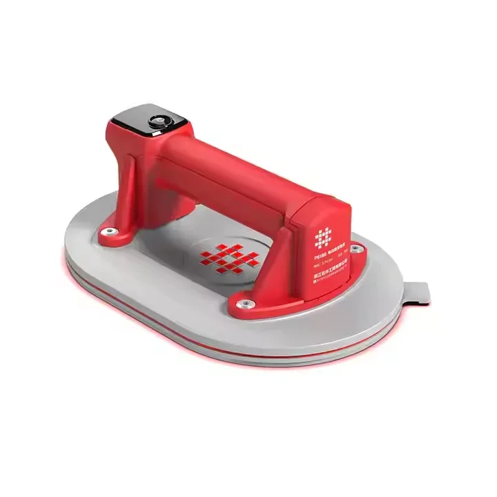 

Premium Rectangle 247x167mm Electric Suction Cup P618A-B Digital Vacuum Tile Electric Suction Cup for Ceramic Marble Granite