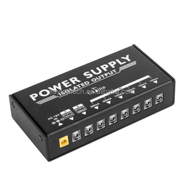 Caline CP-203 Aluminium Isolated Power Supply Power Station with CE ROHS Certification 9V-18V 1A Output for Pedals