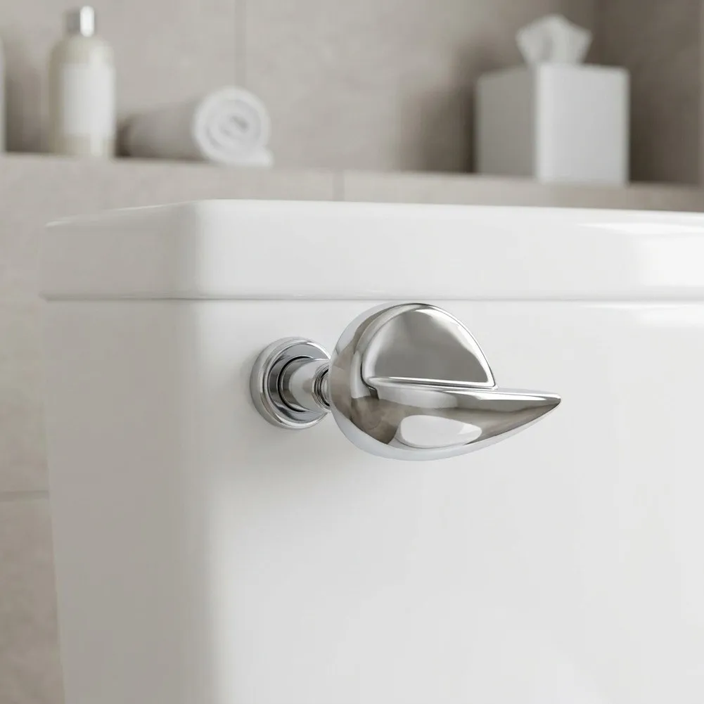 Zinc Alloy Toilet Flush Lever with Straight or Bent Rod Configuration to Support Multiple Toilet Tank Internal Arrangements