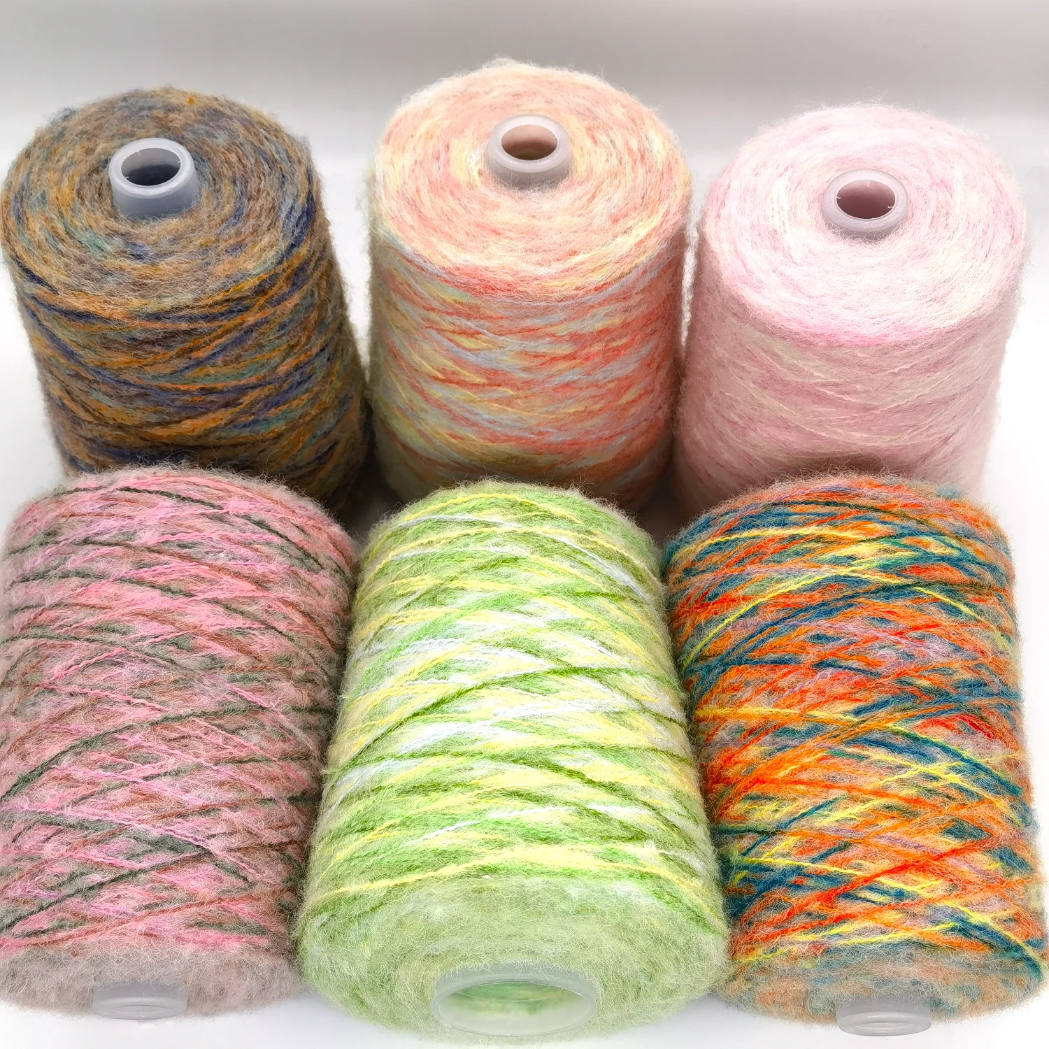 

500g Mohair Yarn Rainbow Super soft Knitting Yarn Crochet Baby Wool Yarn for Knitting Sweater Socks Factory direct sales