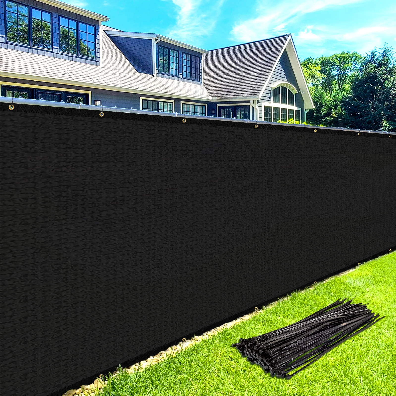 

Универсальная солнцезащитная сетка для сада и двора изготовлена из полиэтиленовой ткани высокой плотности профессионального уровня, которая обеспечивает хорошее затенение