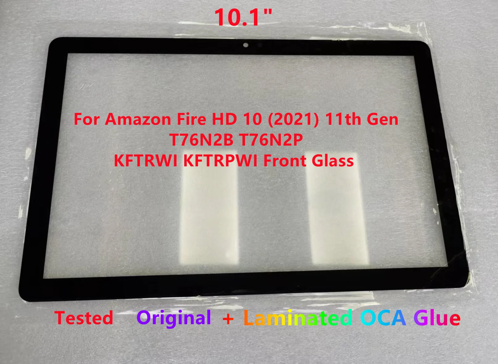 New For Amazon Fire HD 10 (2021) 11th Gen T76N2B T76N2P KFTRWI KFTRPWI Touch Screen Front Glass Outer Panel + Laminated OCA Glue