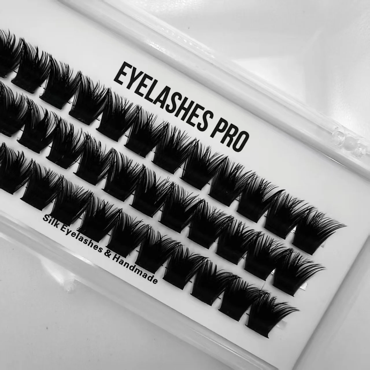 Z012DIY Hand Made Eyelash Extension Segmented Flase Lashes  Lash Bundles Soft Ribbon Strip Eyelashes Makeup Lashes NEW