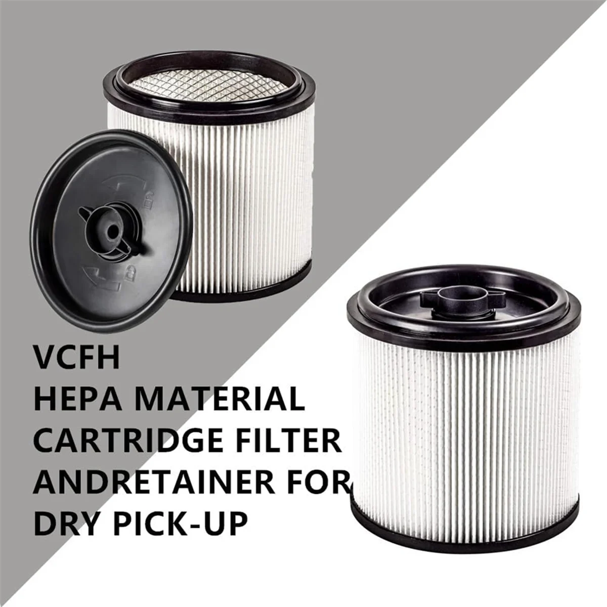 การเปลี่ยน ABBR สําหรับ Vacmaster Hepa Material Fine Dust Cartridge Filter & Retainer, VCFH