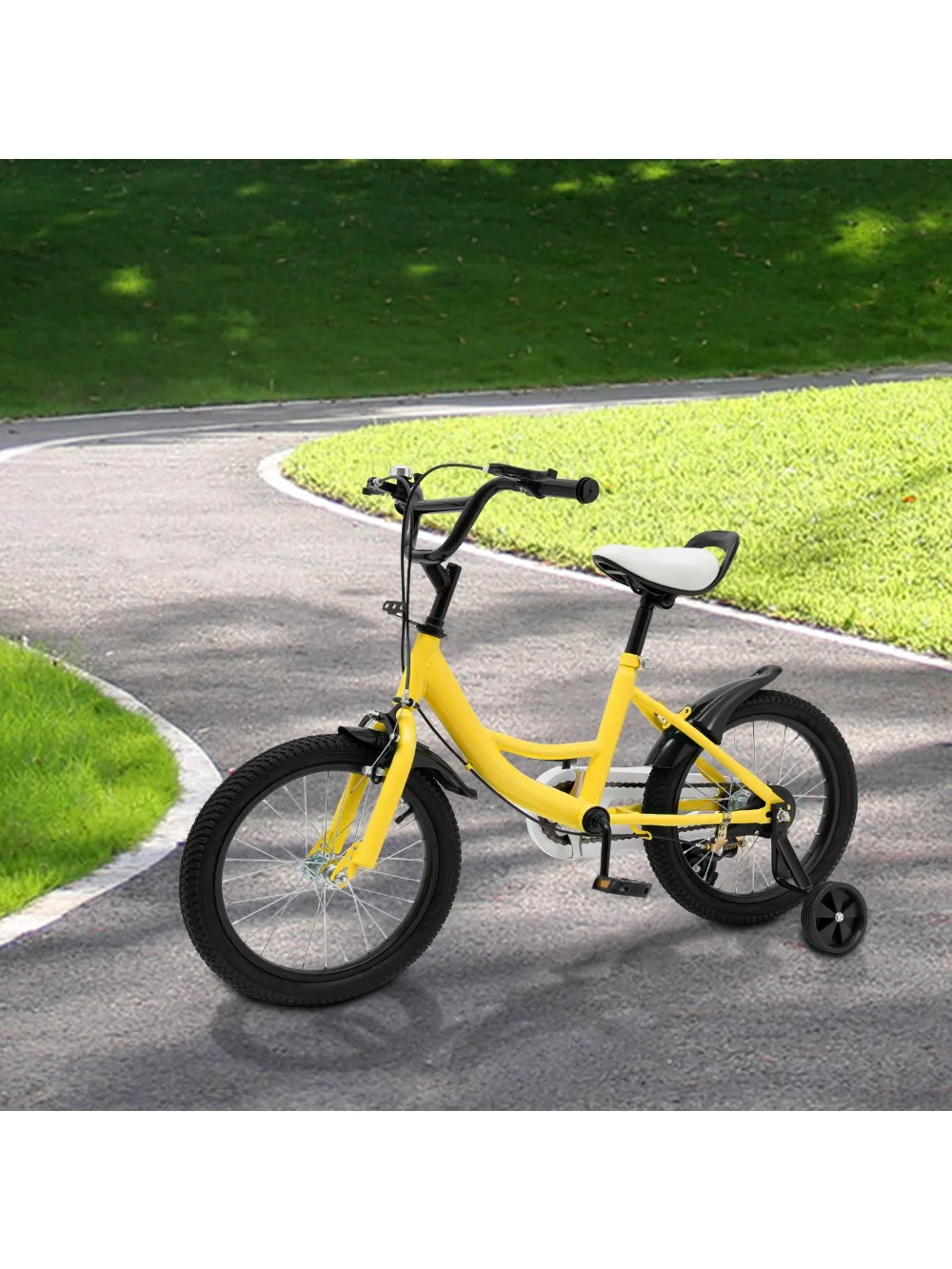 AliExpress 16 Inch Kids Bike, Retro Cruiser Girls Bicycle for Children Ages 2-4 Years Old,Toddler Bike with Wicker Basket & Training Wheels