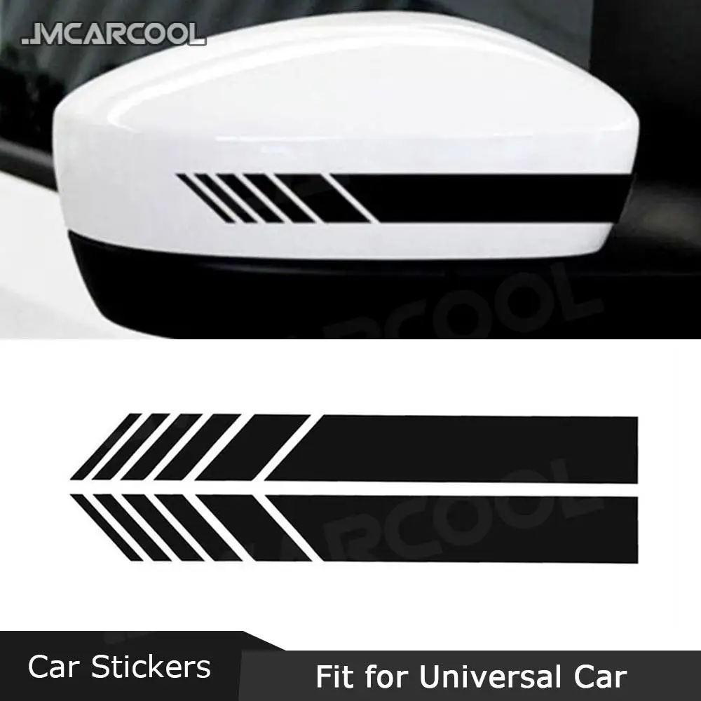 Car Accessorie Rear view Mirror Sticker Side Decal Stripe DIY Trunk Trim Sticker Exterior Decoration For Universal Car 2PCS