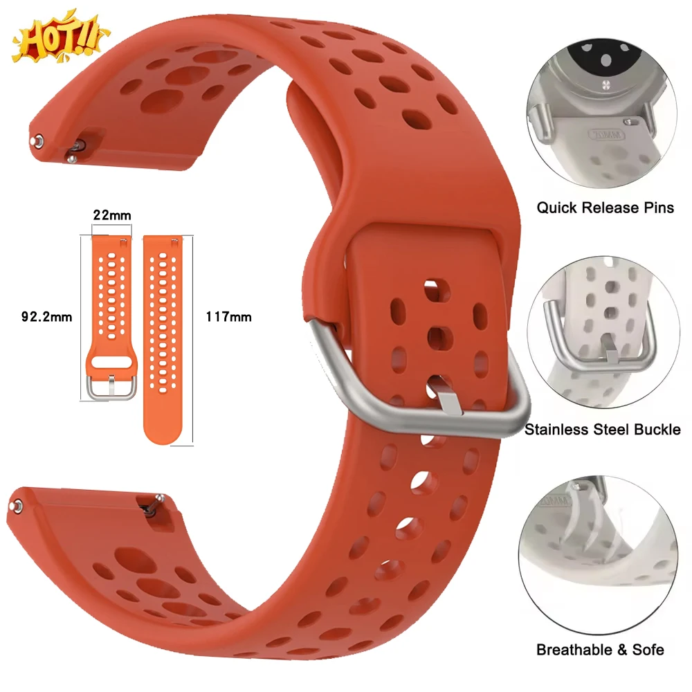 22mm Offizielles Weiches Silikonarmband für Huawei Watch GT7-6-5-4 46mm, Komfortables Armband im Cave-Stil für Huawei Watch GT7/6/5 Pro 46mm