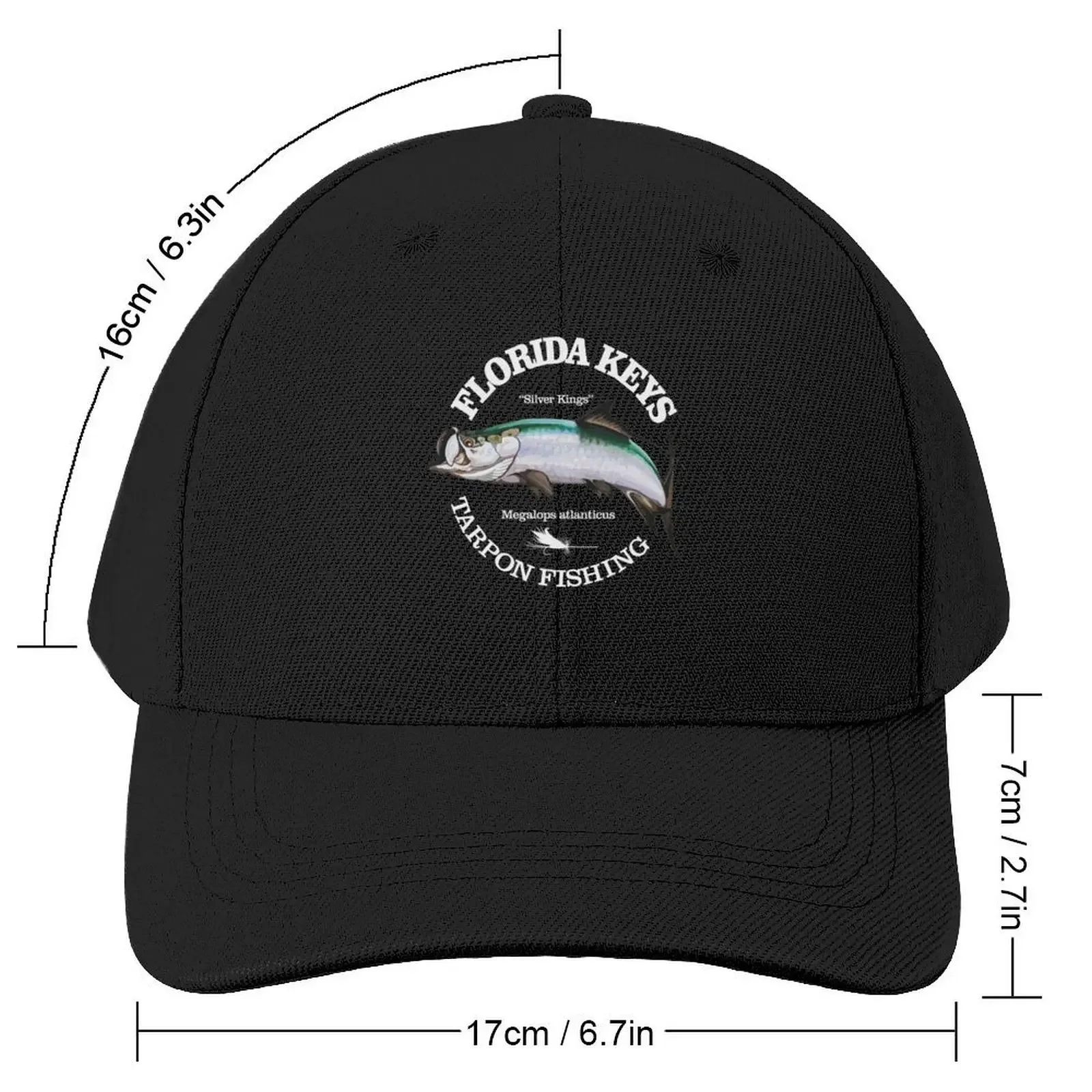 Florida Keys Tarpon Fishing (FSH) Baseball Cap Snapback Cap Golf Cap Golf Women Men's