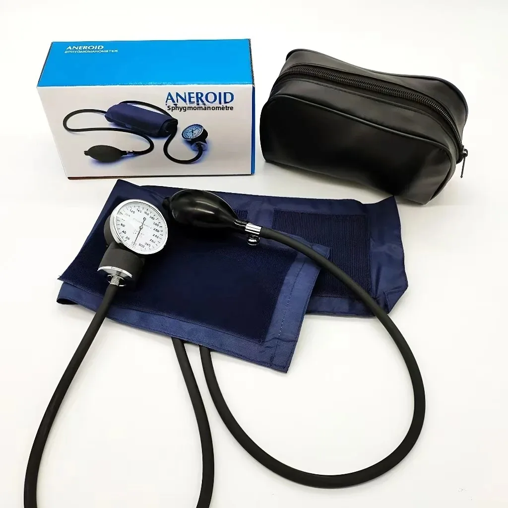 Tensiomètre manuel liquide sans mercure - Ensemble portable avec brassard en caoutchouc, stéthoscope multifonctionnel et manomètre