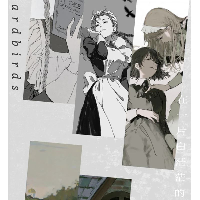 تبييض Lillinc الشخصية التوضيح الفني محفظة حساسة هادئة جو ناعم نقي حالم