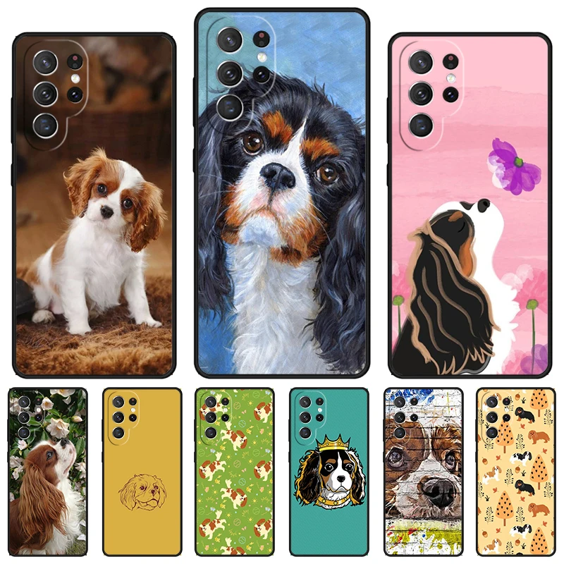 Cavalier King Charles Spaniel phone case For Samsung Galaxy S24 S23 S22 Ultra Note 10 20 Plus S8 S9 S10 S20 S21 FE Cover