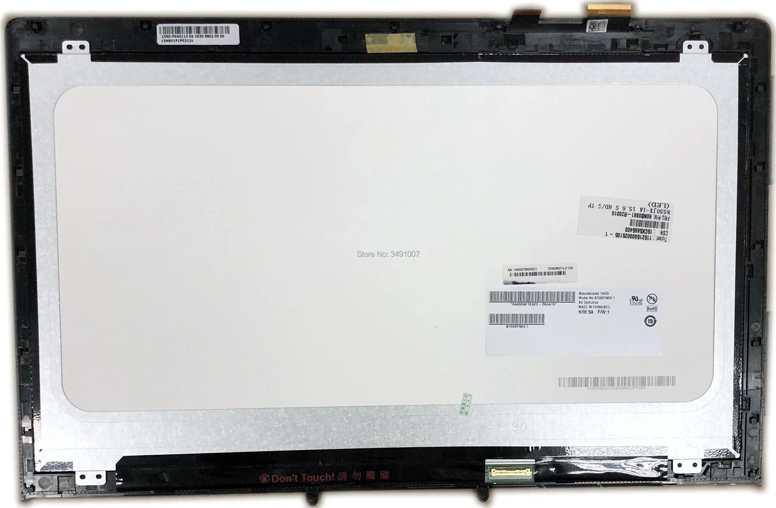 شاشة لمس LCD LED ، مع استبدال الإطار الأسود ، لجهاز Asus Vivobook N550JX J & T 11 15639 EDP