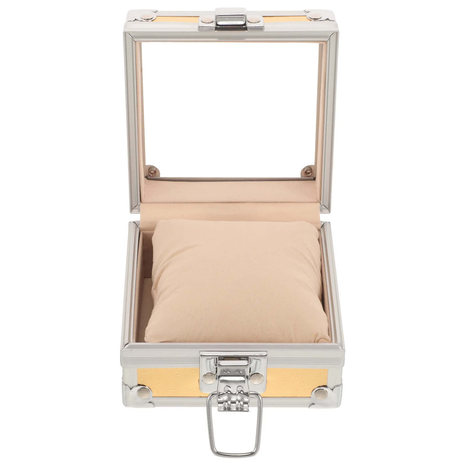 

Aluminum Alloy Watch Display Box Single Luxury Storage Case for Wristwatch Organizer Travel Gift Packaging Holder