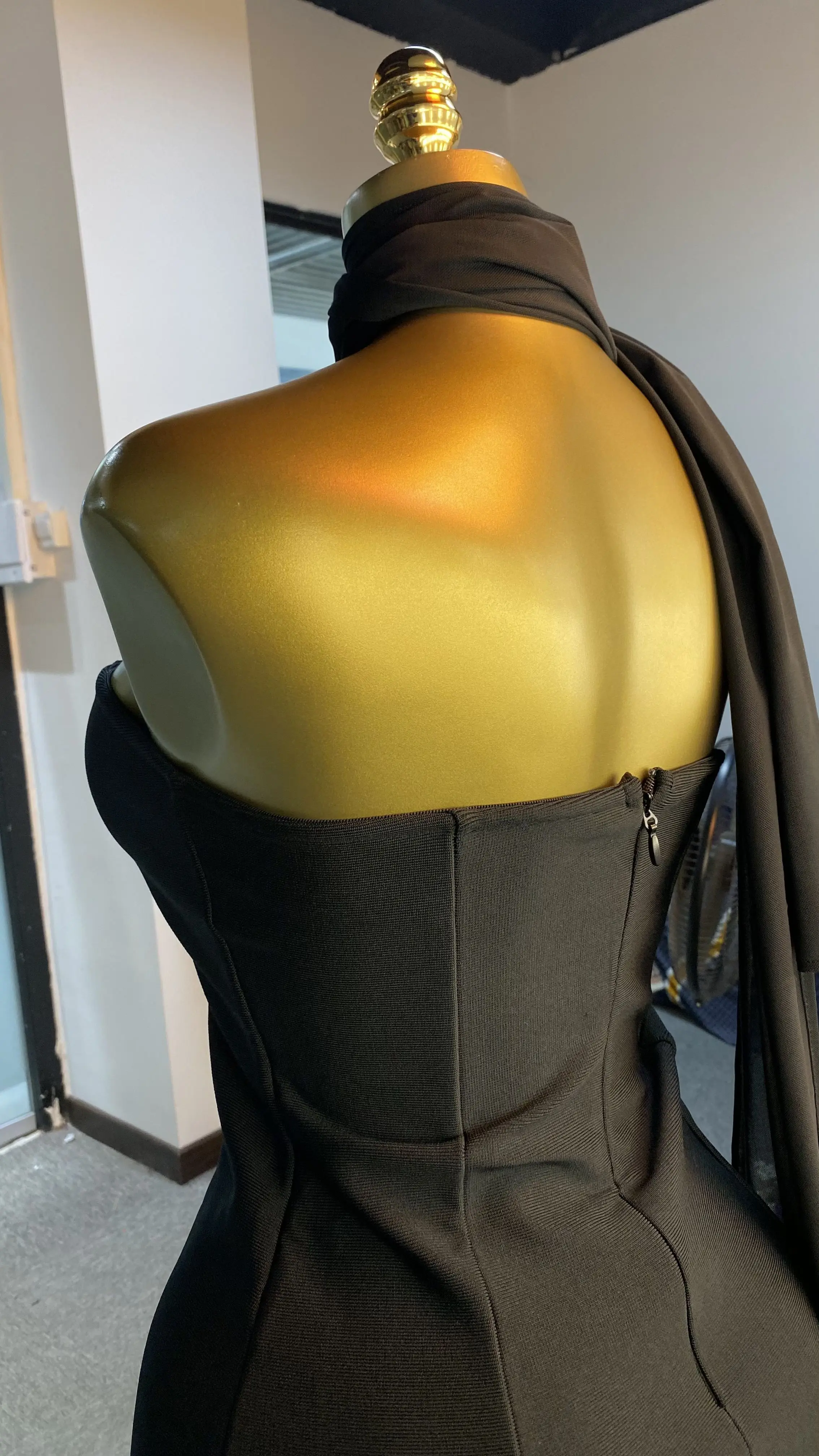 Sexy sleeveless strapless mesh women's party dress, elegant off-the-shoulder gown, evening dress, long maxi dress-GZXX145